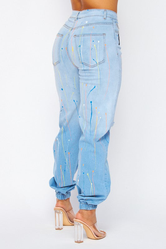 denim jogger pants