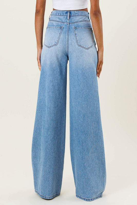 high waisted wide leg pants | high waisted wide leg jeans