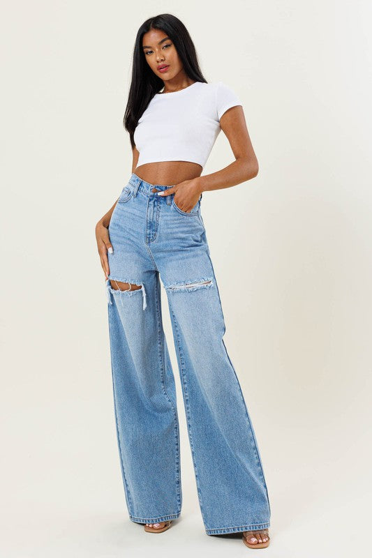 high waisted wide leg pants | high waisted wide leg jeans