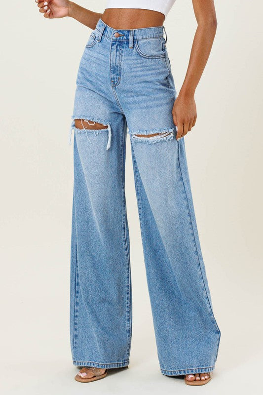 high waisted wide leg pants | high waisted wide leg jeans