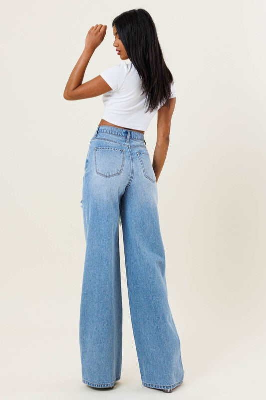 high waisted wide leg pants | high waisted wide leg jeans