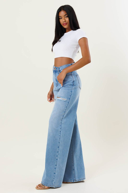 high waisted wide leg pants | high waisted wide leg jeans